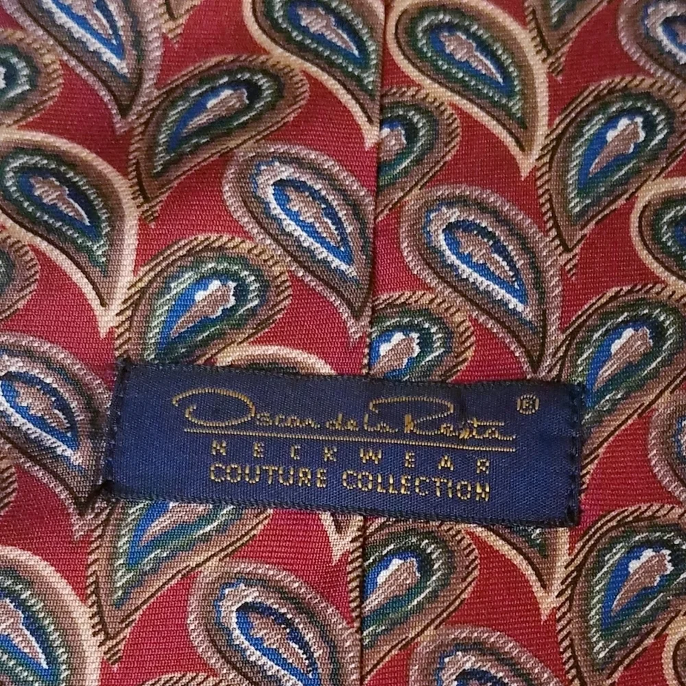 Oscar de la Renta Neckwear Men's Tie Couture on Made in USA 100% silk - Picture 5 of 8